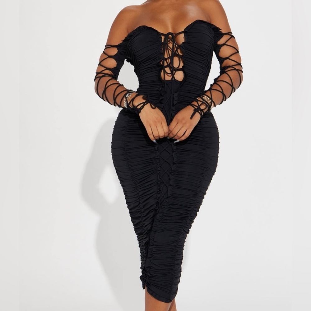 Elegant Black Off-Shoulder Dress
